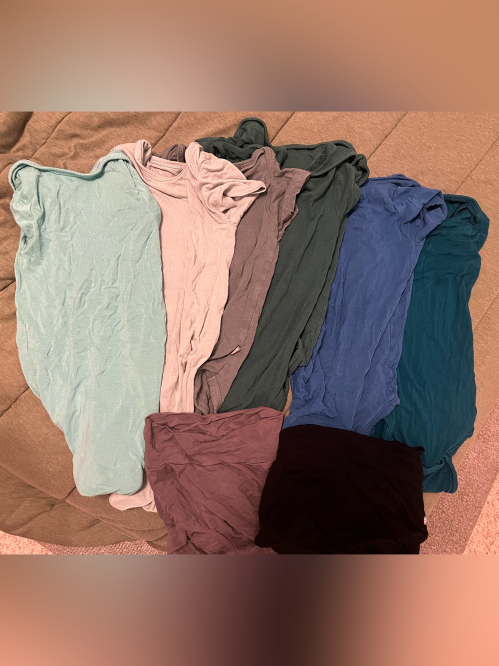 Lot of Kyte Baby bodysuits and baby booty shorts 12-18 mo (one 18-24m)